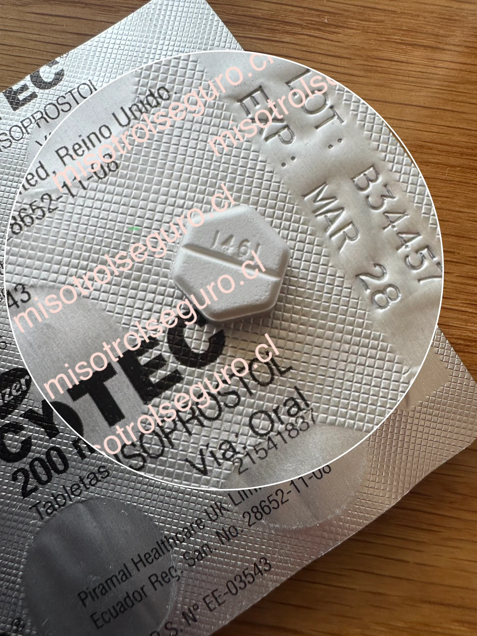 Envase misotrol 200 mcg (misoprostol)